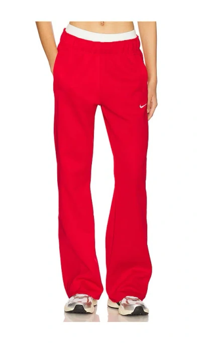 Nike Windrunner Pants In University Red & White