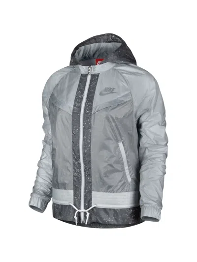 Nike Windrunner Splatter Jacket In Gray