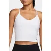 Nike Indy Light Support Padded Tank Top In White/black