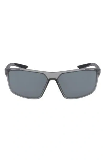 Nike Windstorm 65mm Rectangular Sunglasses In Gray