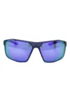 Nike Windstorm Rectangle-frame Sunglasses In Blue
