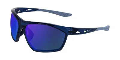 Nike Windtrack Heat Iq7245x 410 Men's Sunglasses Blue Size 66 In Multi