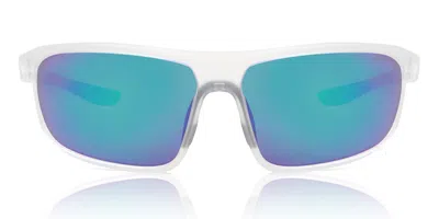 Nike Windtrack Run Ev24003 902 Men's Sunglasses White Size 68 In Blue