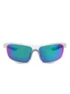 Nike Windtrack Run Rectangle-frame Sunglasses In Blue