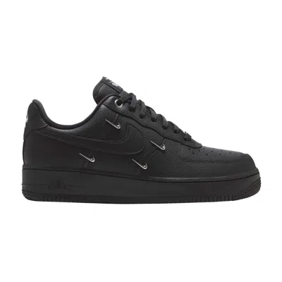 Pre-owned Nike Wmns Air Force 1 '07 Lx 'black Silver Mini Swoosh'