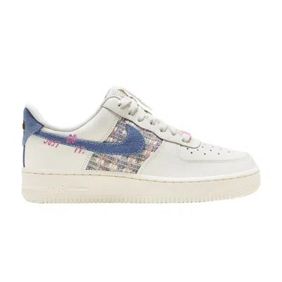 Pre-owned Nike Wmns Air Force 1 Low '07 Lx 'denim Bouclé' In White