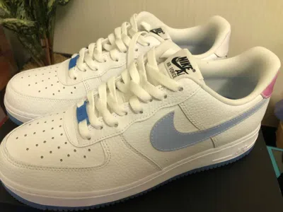Pre-owned Nike Wmns Air Force 1 Low White/university Blue Da8301-101 Uv Color Changing