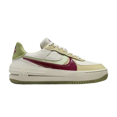 Pre-owned Nike Wmns Air Force 1 Plt.af.orm 'alligator Dark Beetroot' In Cream