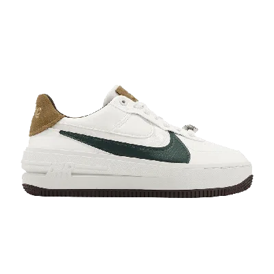 Pre-owned Nike Wmns Air Force 1 Plt.af.orm 'sail Pro Green' In Cream