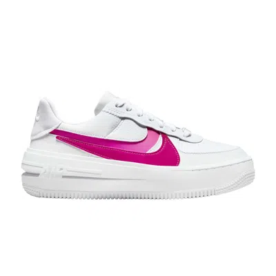 Pre-owned Nike Wmns Air Force 1 Plt.af.orm 'white Fireberry'