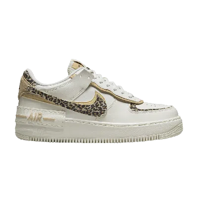 Pre-owned Nike Wmns Air Force 1 Shadow 'leopard' In Cream