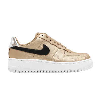 Pre-owned Nike Wmns Air Force 1 Upstep Lotc Qs 'beijing' In Gold