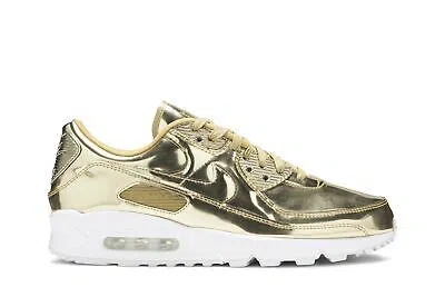 Pre-owned Nike Air Max 90 'metallic Pack - Gold' Cq6639-700 Women's Shoes