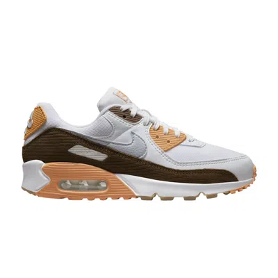 Pre-owned Nike Wmns Air Max 90 Se 'brown Corduroy' In White
