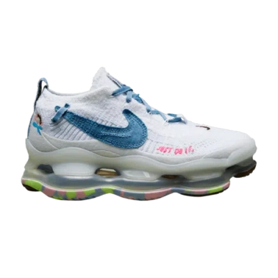 Pre-owned Nike Wmns Air Max Scorpion Flyknit 'just Do It' Fj7736-141 In White/blue Whisper