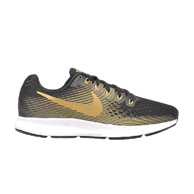 Pre-owned Nike Wmns Air Zoom Pegasus 34 Wide 'black Metallic Gold'