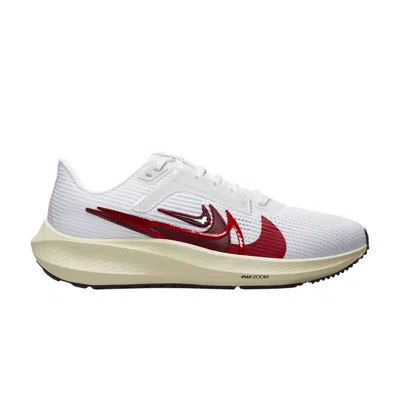 Pre-owned Nike Wmns Air Zoom Pegasus 40 Premium 'quadruple Swoosh - White Team Red'