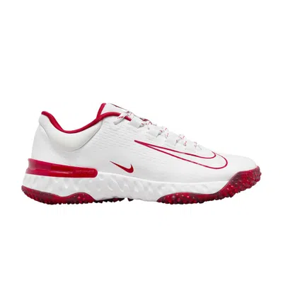 Pre-owned Nike Wmns Alpha Huarache Elite 4 Tf 'white University Red'