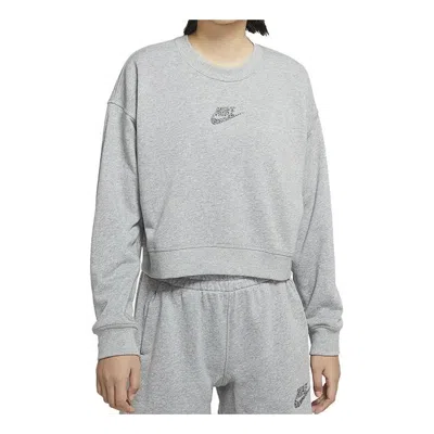 Nike (wmns) As W  Sportswear Crew Ft M2z Dk Grey Heather In Gray