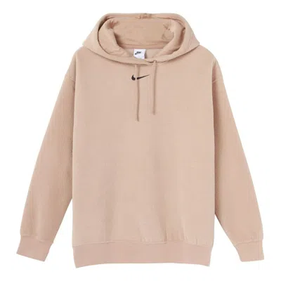 Nike (wmns) As W  Sportswear Essntl Plsh Hoodie Hemp In Neutral