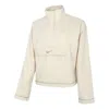 Nike (wmns) As W  Sportswear Swsh Top Hz Flc Bb Fossil In Neutral