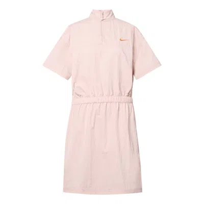 Nike (wmns) As W  Sportswear Swsh Wvn Ss Dress Pink Oxford