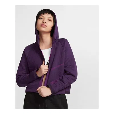 Nike (wmns) As W  Sportswear Tch Flc Eng Hoodie Fz Grand Purple