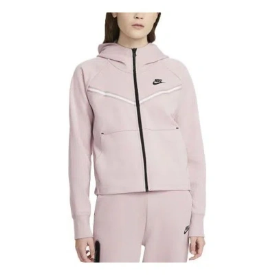 Nike (wmns) As W  Sportswear Tch Flc Wr Essntl Fz Champagne In Pink