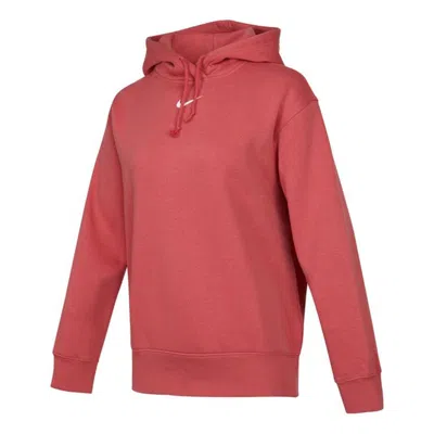 Nike (wmns) Asw  Sportswear Essntl Clctn Flc Os Hd Archaeo Pink In Red