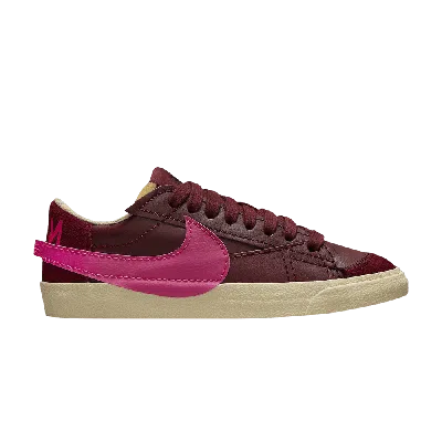 Pre-owned Nike Wmns Blazer Low '77 Jumbo 'team Red Pink Prime'