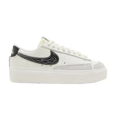 Pre-owned Nike Wmns Blazer Low Platform 'needlework' In White