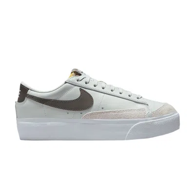 Pre-owned Nike Wmns Blazer Low Platform 'photon Dust Cave Stone White' | Grey | Women's Size 8.5 In Gray
