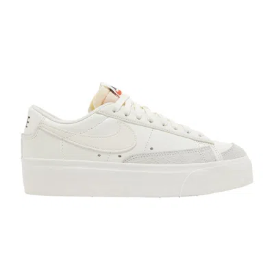 Pre-owned Nike Wmns Blazer Low Platform 'triple Sail' In White