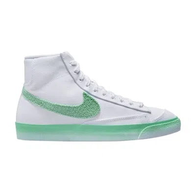 Pre-owned Nike Wmns Blazer Mid '77 'chenille Swoosh - Green Fade' In White