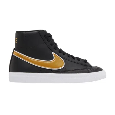 Pre-owned Nike Wmns Blazer Mid '77 Essential 'black Metallic Gold'
