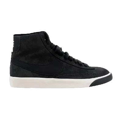 Pre-owned Nike Wmns Blazer Mid Vintage Suede 'anthracite' In Black