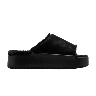Pre-owned Nike Wmns Calm Elevation Fur Slide 'black' | Women's Size 12