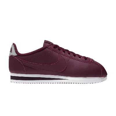 Pre-owned Nike Wmns Classic Cortez Leather 'night Maroon' In Red