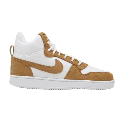 Pre-owned Nike Wmns Court Borough Mid Premium 'white Flax' | Brown | Women's Size 6.5