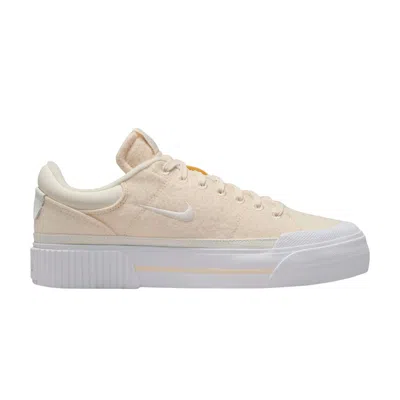 Pre-owned Nike Wmns Court Legacy Lift 'pale Ivory Hemp' | Cream | Women's Size 10 In White