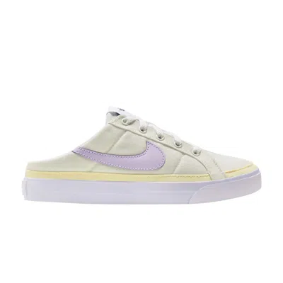 Pre-owned Nike Wmns Court Legacy Mule 'sail Violet Mist' | Cream | Women's Size 5.5 In White