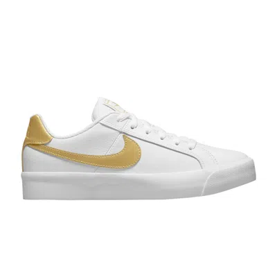 Pre-owned Nike Wmns Court Royale Ac 'white Metallic Gold' | Women's Size 8