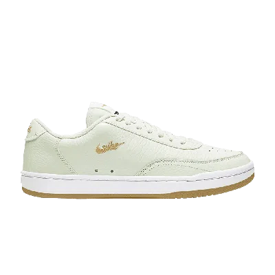 Pre-owned Nike Wmns Court Vintage Premium 'summit White Metallic Gold' In Green