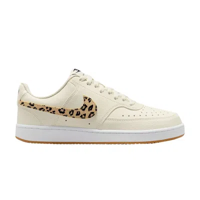 Pre-owned Nike Wmns Court Vision Low 'animal Print Swoosh' | Cream | Women's Size 8.5