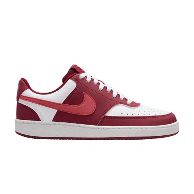 Pre-owned Nike Wmns Court Vision Low 'team Red White Adobe' | Women's Size 8
