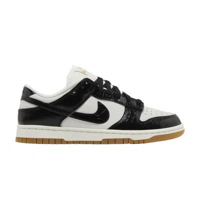 Pre-owned Nike Wmns Dunk Low Lx 'black Croc' In White