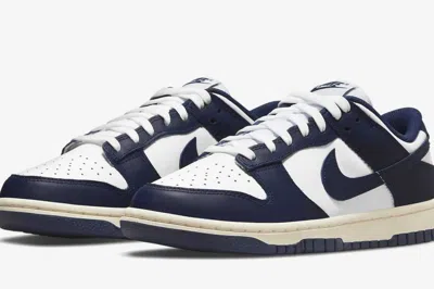 Pre-owned Nike Wmns Dunk Low Vintage Navy Dd1503-115 Us 6 - 12 Women In Blue
