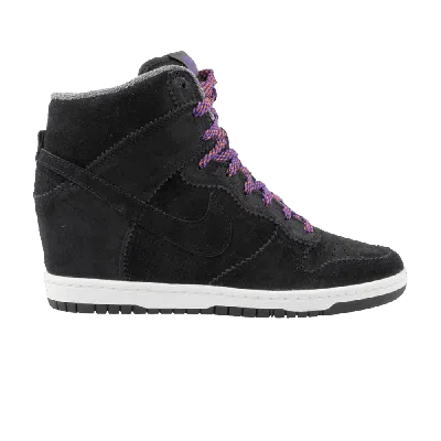 Pre-owned Nike Wmns Dunk Sky High 'black Court Purple'
