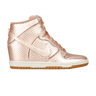 Pre-owned Nike Wmns Dunk Sky High Cut Out Premium 'metallic Red Bronze' | Copper | Women's Size 7