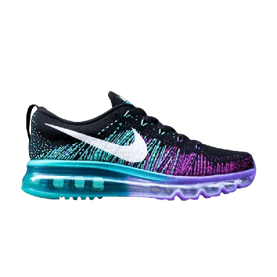 Pre-owned Nike Wmns Flyknit Air Max 'black Purple Venom'